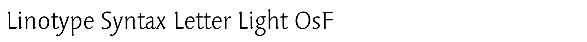 Linotype Syntax Letter Light OsF image